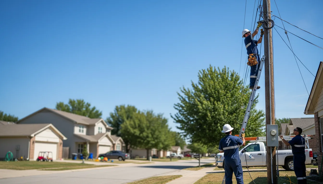 Residential electrician providing installation services in Durham, OK
